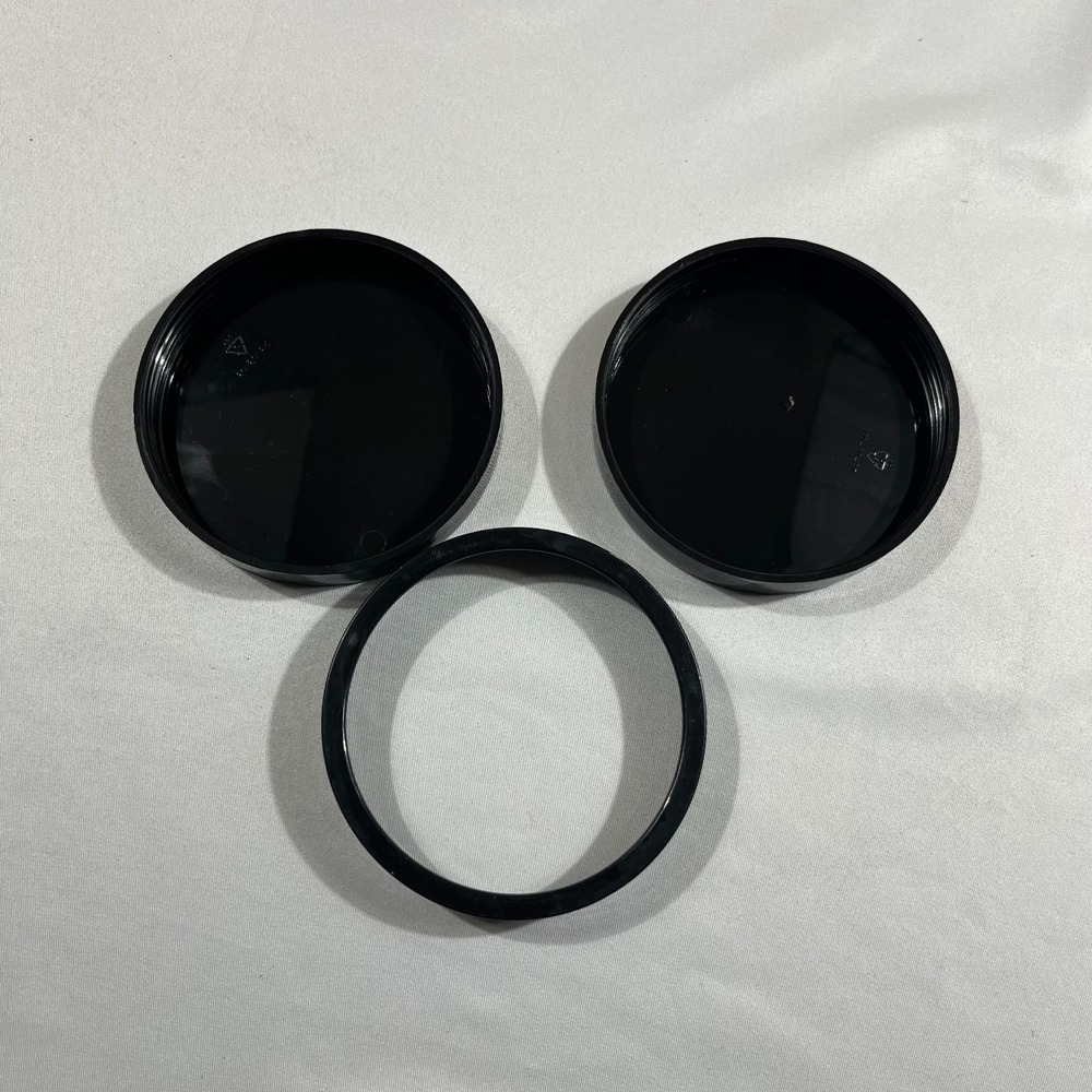 Magic Bullet Replacement Parts 2 Lids and 1 Lip Ring Black Set for Blenders